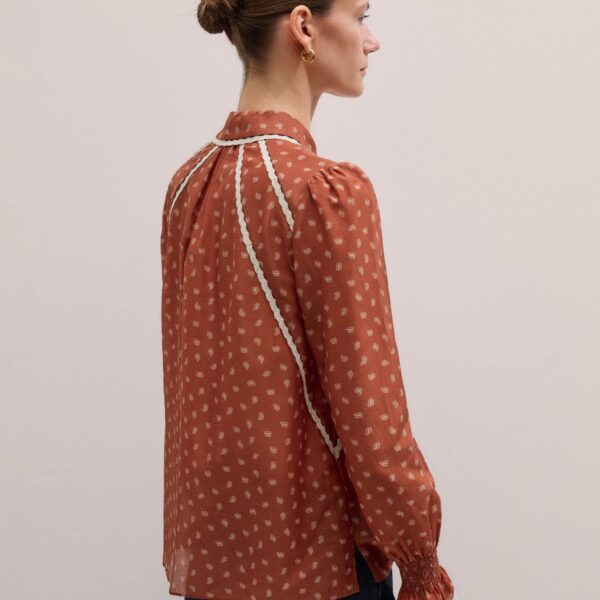 Cotton + Silk – luxury British Orange in Me and Em exclusively at Coveti