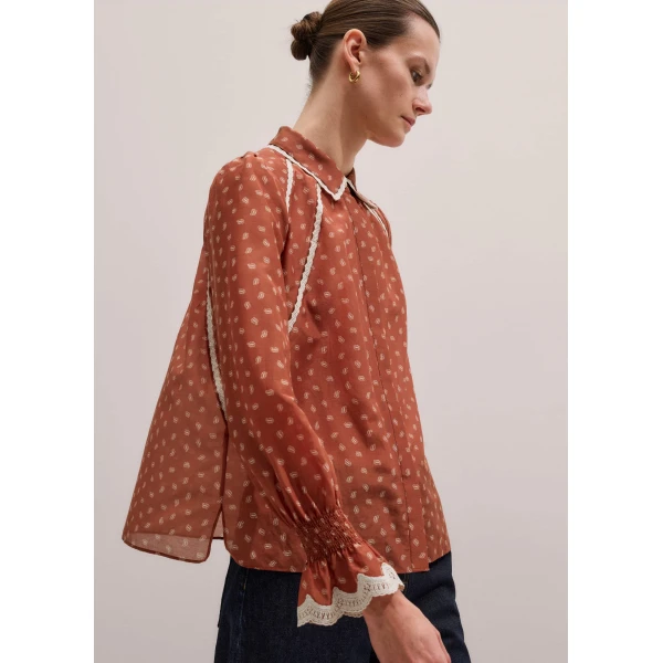 Me and Em Trim Detail Blouse
Cotton + Silk Top, view 5