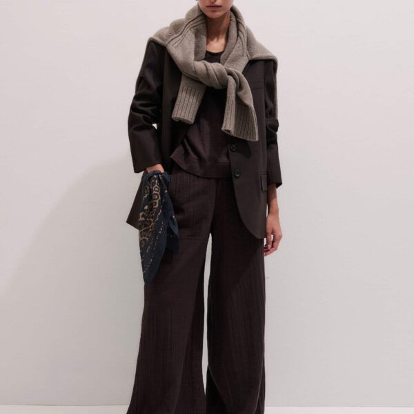 Cotton Cheesecloth – luxury British Brown in Me and Em exclusively at Coveti