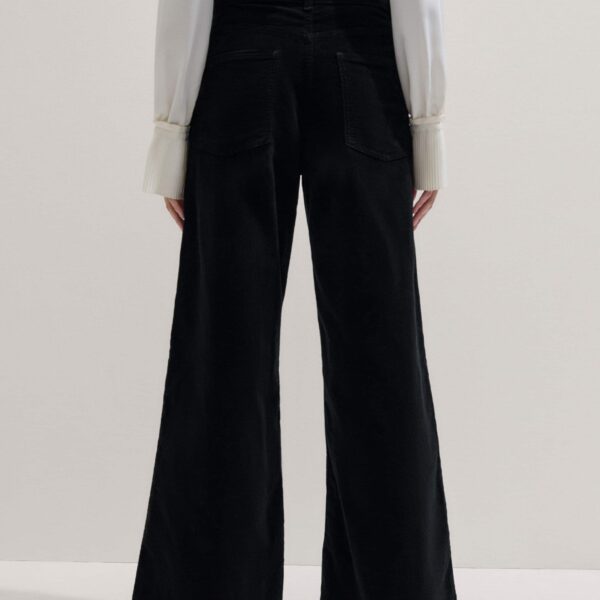 Velvety Stretch Cotton – luxury British Black in Me and Em exclusively at Coveti