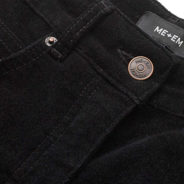 Velvety Stretch Cotton – luxury British Black in Me and Em exclusively at Coveti