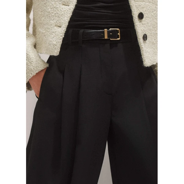 Me and Em Wide-Leg Pleat Pant
Wool Blend, view 2
