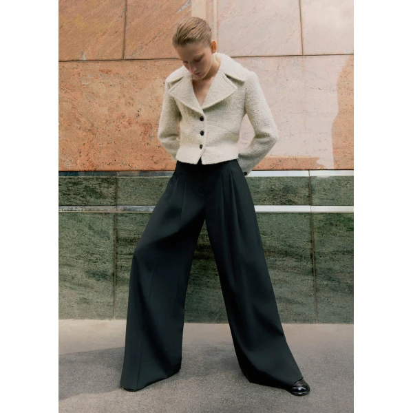 Me and Em Wide-Leg Pleat Pant
Wool Blend, view 6