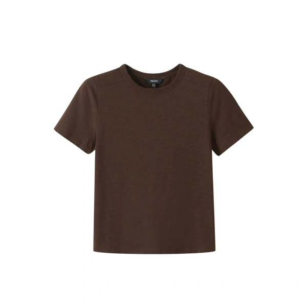 Winter Tee Brushed Cotton in Brown