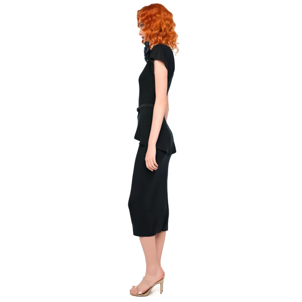 Norma Kamali Cap Sleeve Peplum Dress, view 2