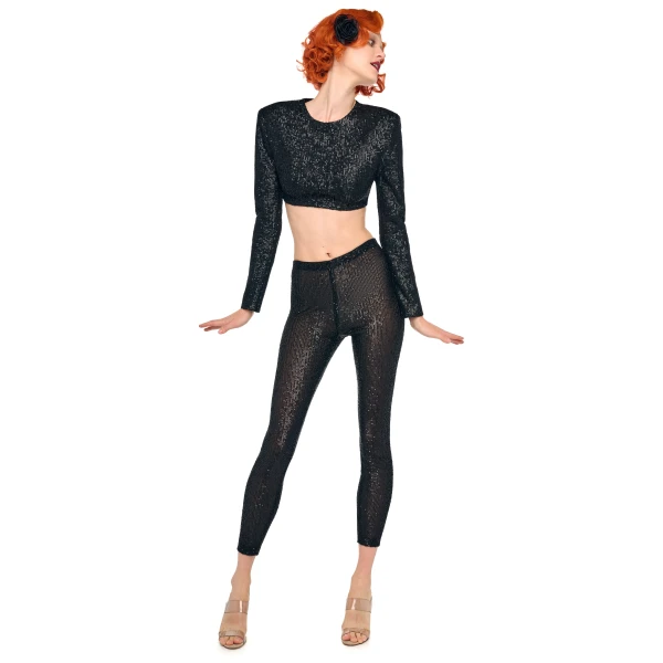 Norma Kamali Cropped Legging W/O Waistband, view 4