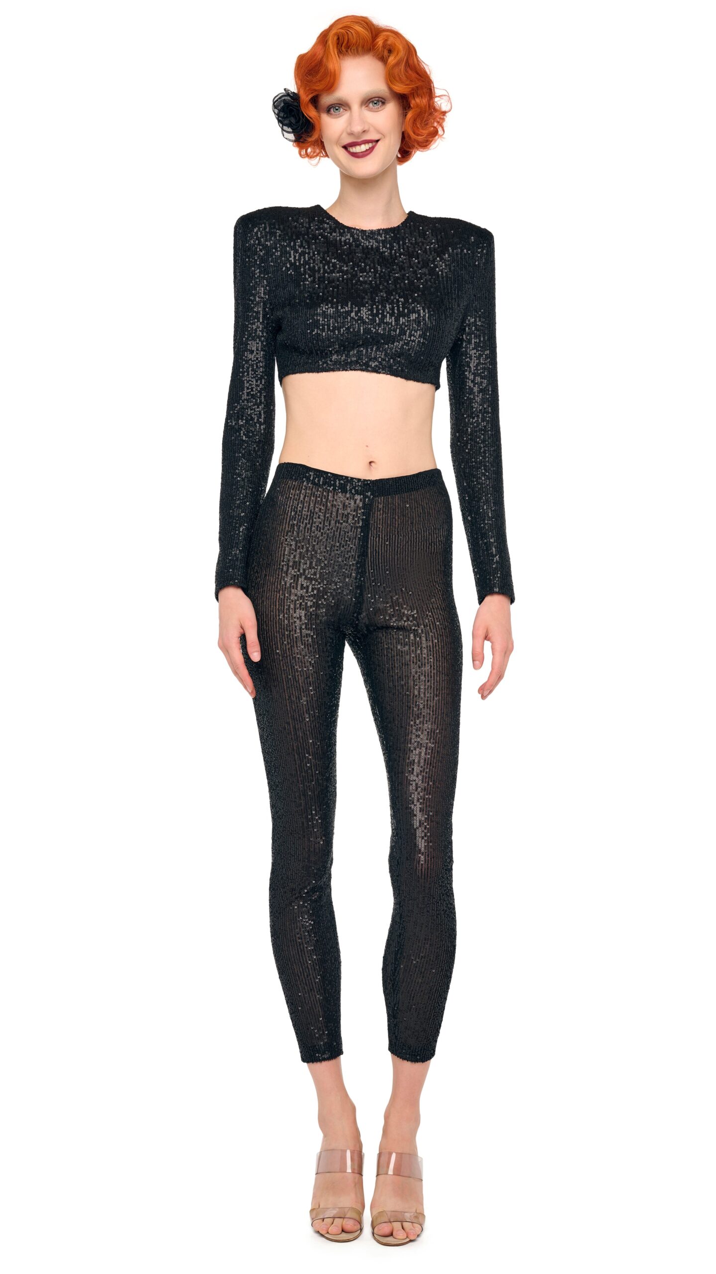 Norma Kamali Cropped Legging W/O Waistband | Ready to Wear Collection Coveti Elevate your elegance in this Norma Kamali from the resort wear edit