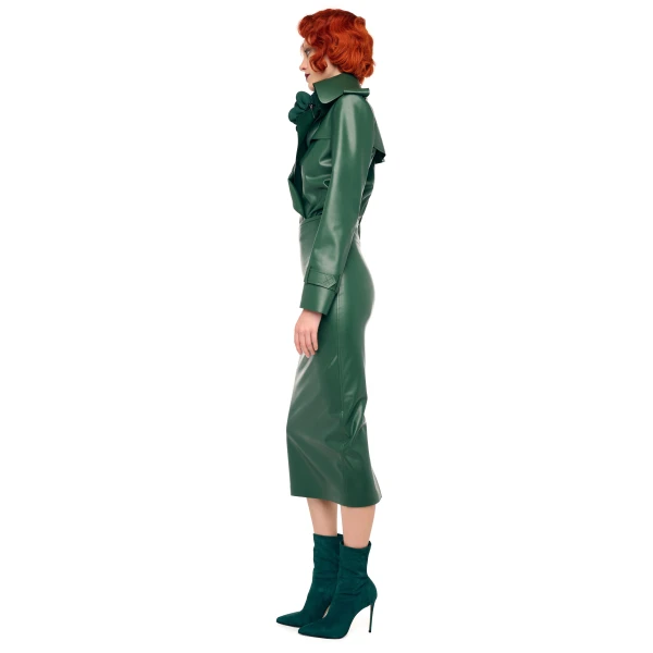 Norma Kamali Double Breasted Trench Bodysuit, view 2