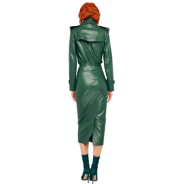 Norma Kamali Double Breasted Trench Bodysuit, view 3