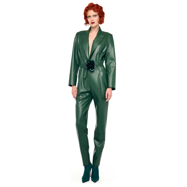 Norma Kamali Easy Fit Single Breasted Tapered Leg Jumpsuit, view 4