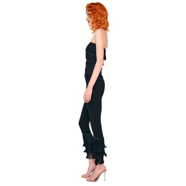 Norma Kamali Fringe Sweetheart Top, view 2