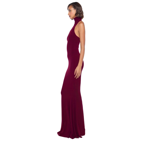 Norma Kamali Halter Turtle Fishtail Gown, view 2