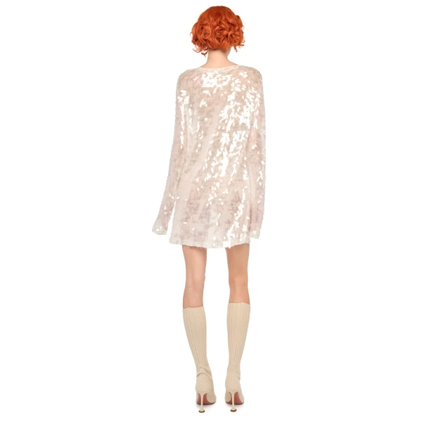 Norma Kamali Long Sleeve Crewneck Mini Dress, view 5
