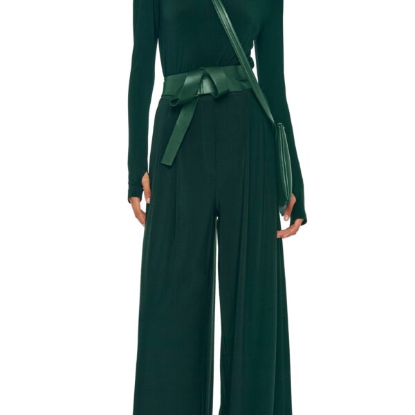 Long Sleeve Shoulder Pad V Neck Top