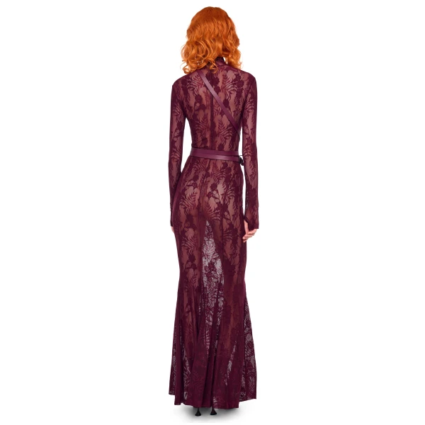 Norma Kamali Long Sleeve Turtle Fishtail Gown, view 3