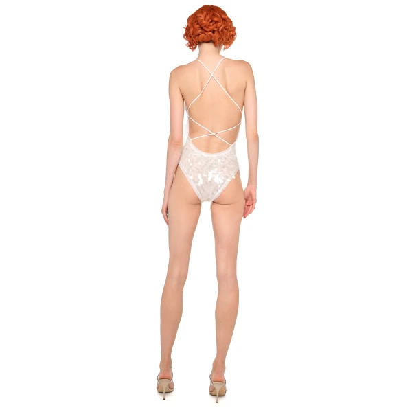 Norma Kamali Low Back Fara Slip Mio Top, view 5