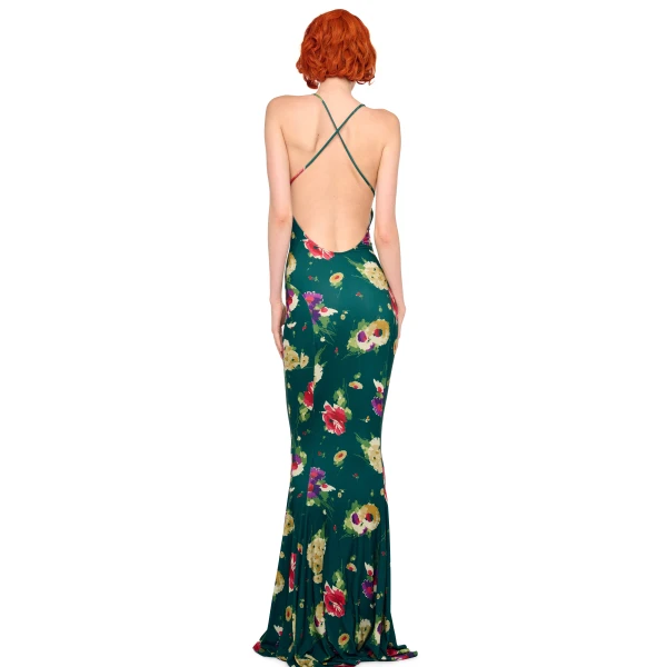 Norma Kamali Low Back Slip Fishtail Gown, view 5