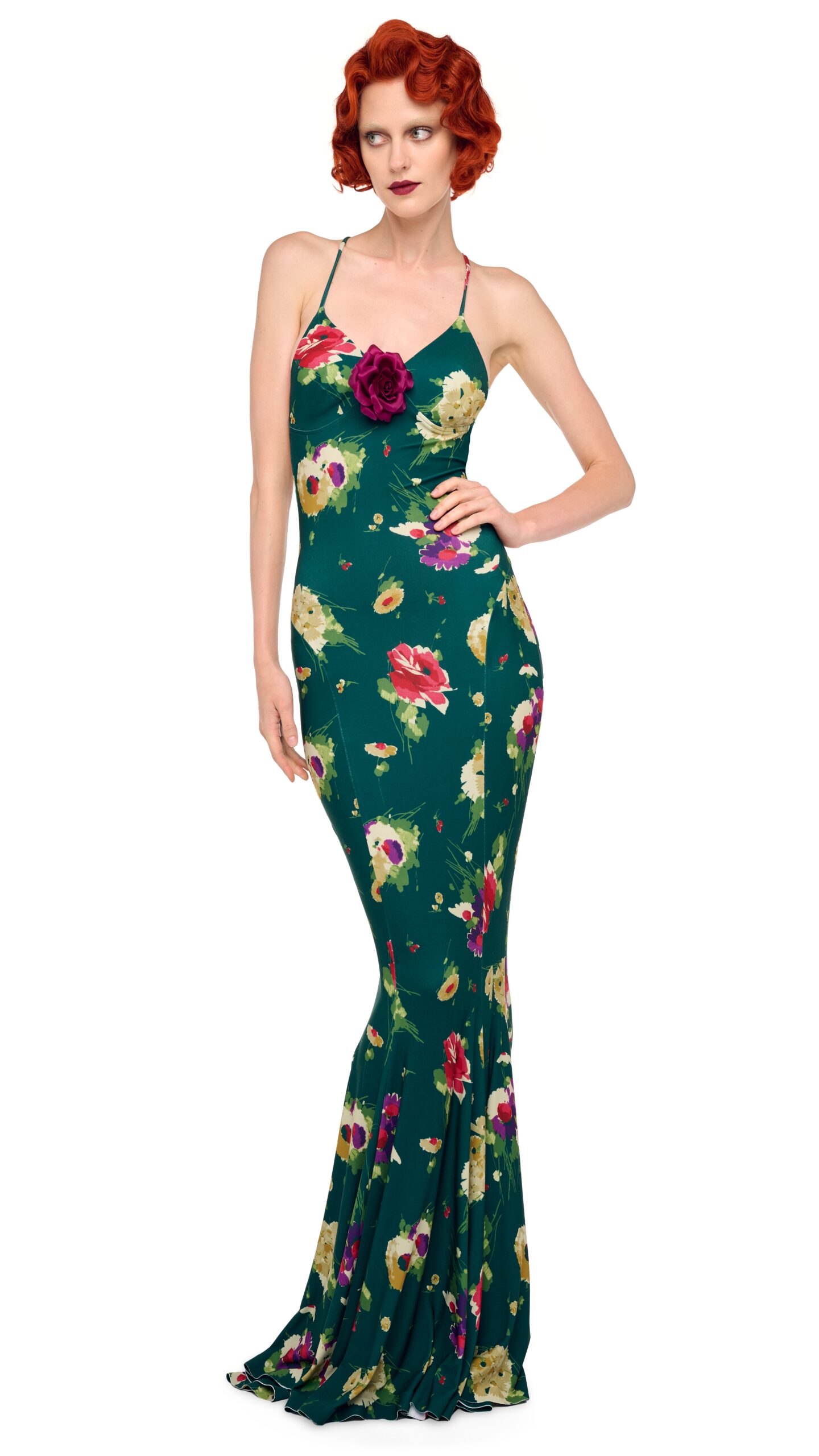Norma Kamali Low Back Slip Fishtail Gown | Ready to Wear Collection Coveti Elevate your elegance in this Norma Kamali from the resort wear edit
