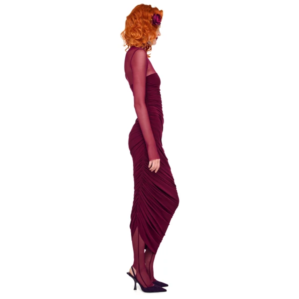 Norma Kamali Ls Turtleneck Strapless Diana Gown W/ Catsuit, view 4