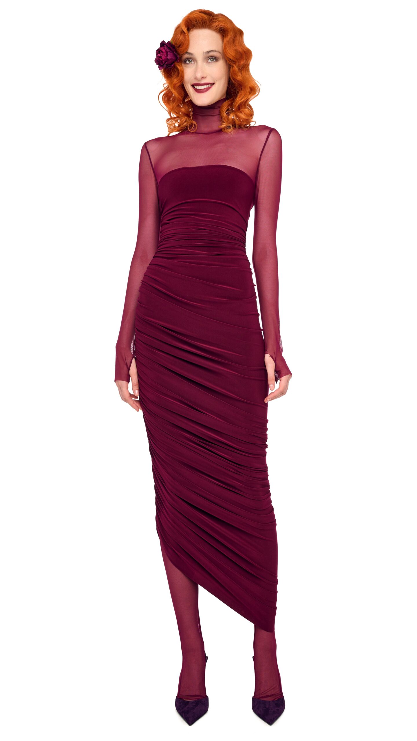 Norma Kamali Ls Turtleneck Strapless Diana Gown W/ Catsuit | Ready to Wear Collection Coveti Elevate your elegance in this Norma Kamali from the resort wear edit