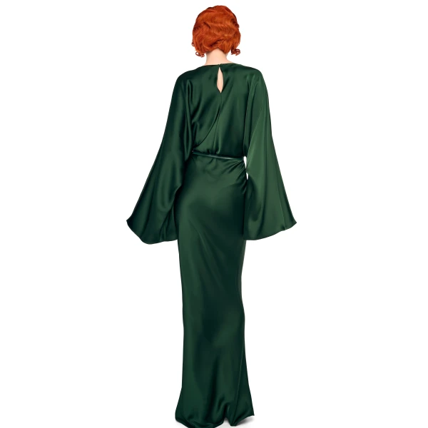 Norma Kamali Reverse Obie Gown W/ Long Sleeve, view 3