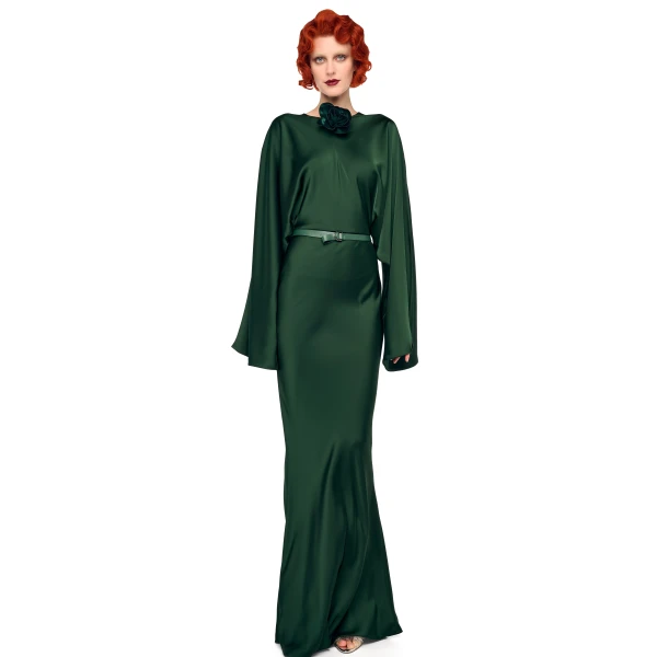 Norma Kamali Reverse Obie Gown W/ Long Sleeve
