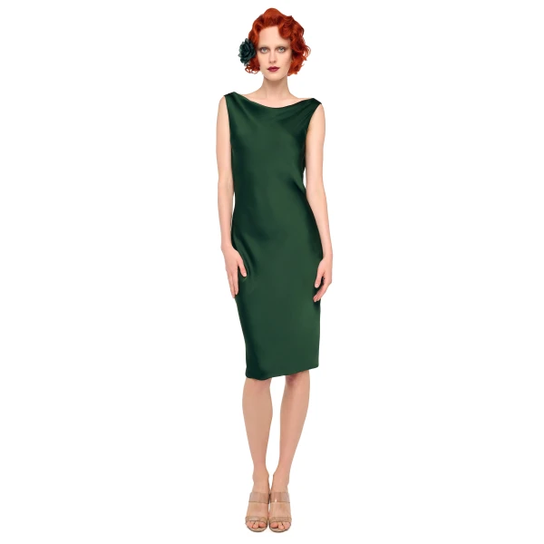 Norma Kamali Sleeveless Low Back Drape Dress, view 4