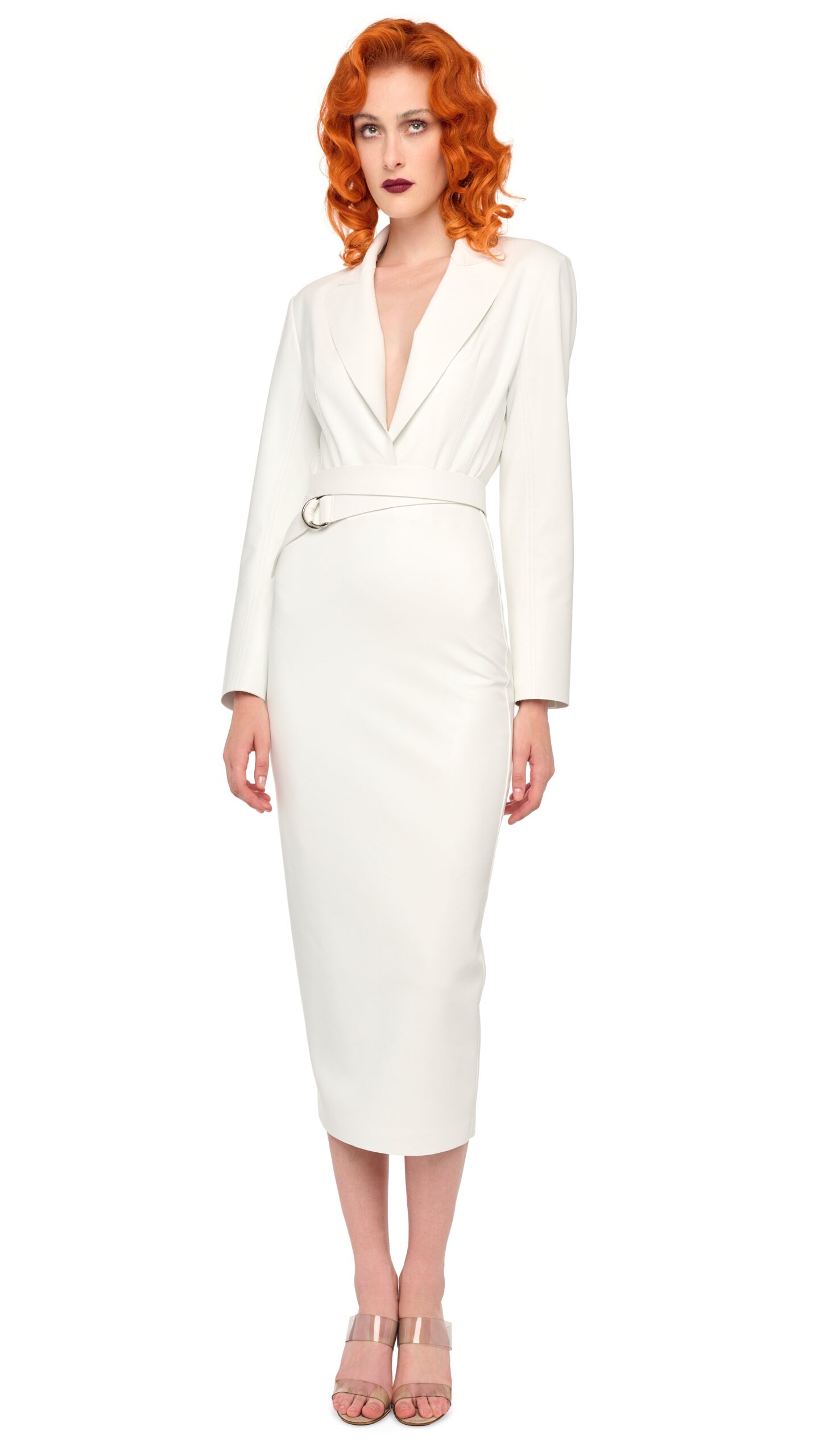 Norma Kamali Straight Skirt To Midcalf | Ready to Wear Collection Coveti Elevate your elegance in this Norma Kamali from the resort wear edit