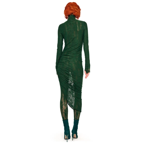 Norma Kamali Turtleneck Side Drape Dress, view 3