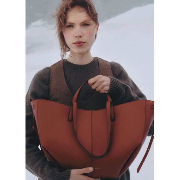 Polene Edition Textured Red Clay  Bag, view 2