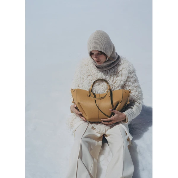 Polene Edition Textured Ocher  Bag, view 3