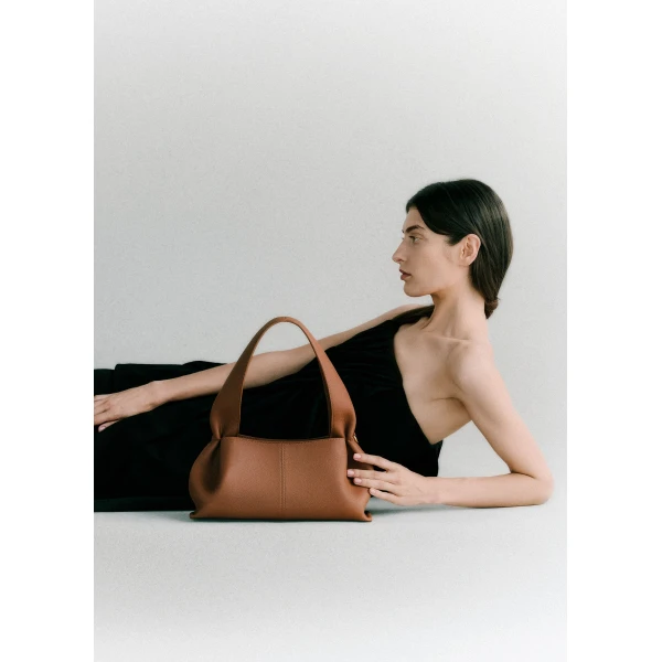 Polene Edition Textured Camel  Bag, view 4