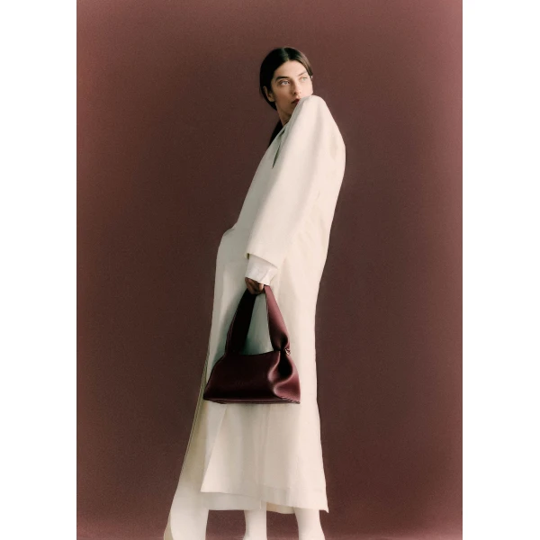 Polene Edition Textured Black Cherry  Bag, view 4