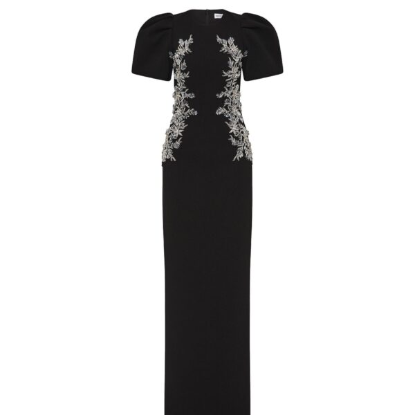 Rebecca Vallance Black Dresses The Zephyr Puff Sleeve Gown is striking in black