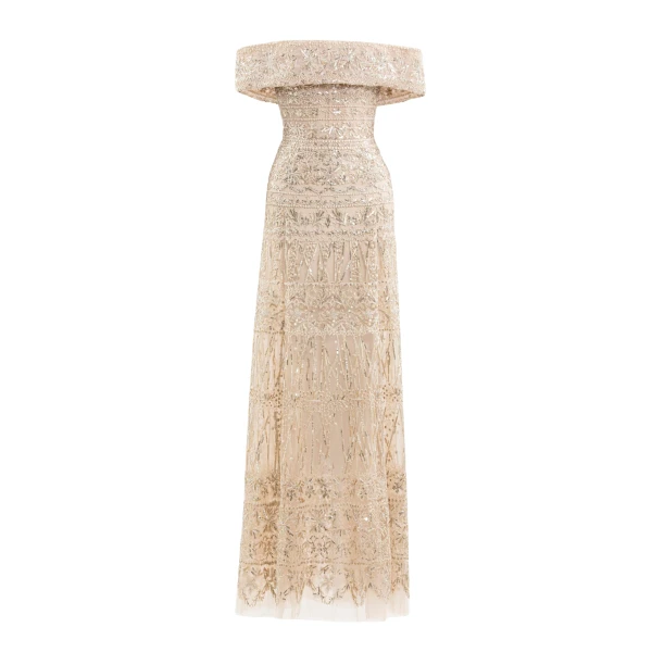 Saiid Kobeisy Beaded Tulle Dress