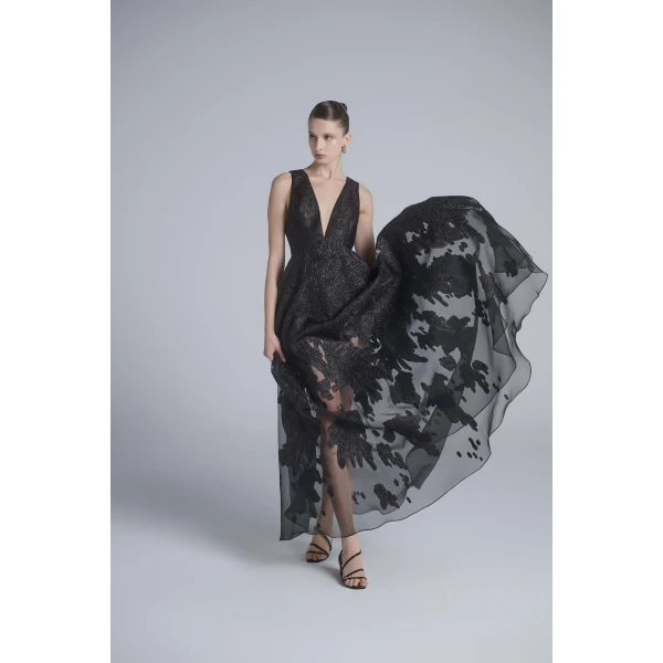 Saiid Kobeisy Brocade Dress, view 5