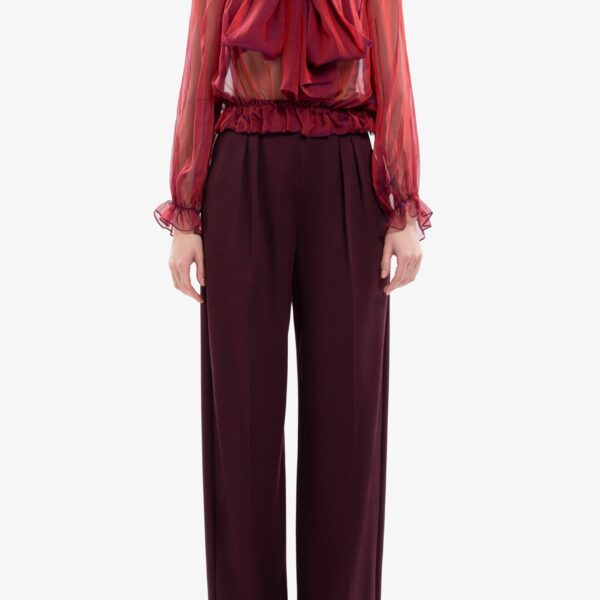 Saiid Kobeisy Chiffon bow chemise