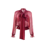 Saiid Kobeisy Chiffon bow chemise