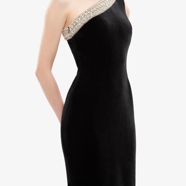 Saiid Kobeisy Crystal Embellished One-Shoulder Dress