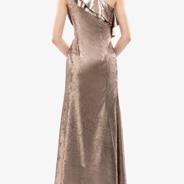 Saiid Kobeisy Embellished One-Shoulder Lamé Dress