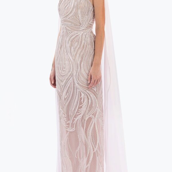 Saiid Kobeisy Embellished halter neck long dress