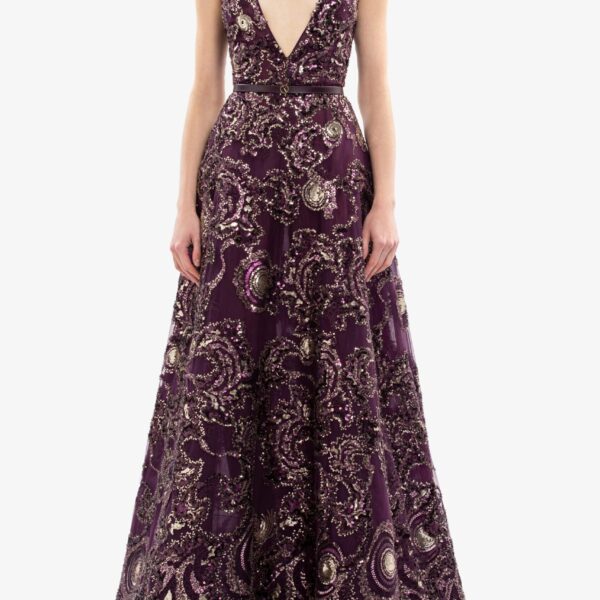 Saiid Kobeisy Embroidered Long Dress