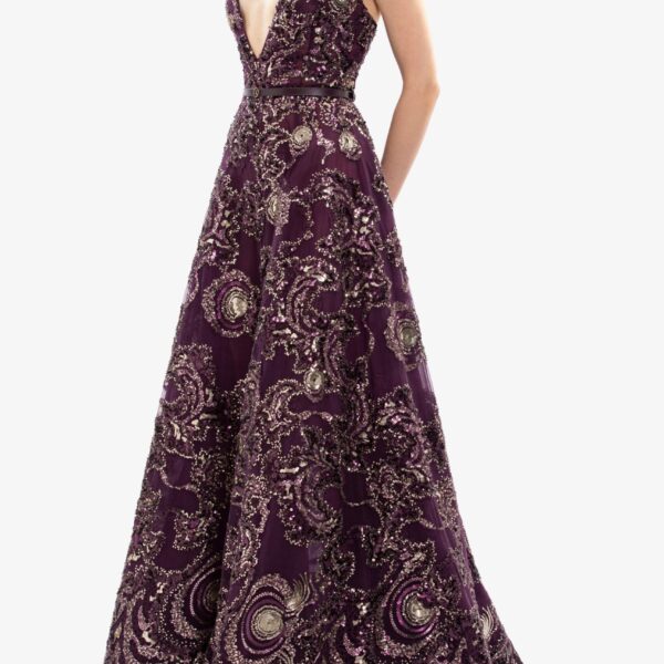Saiid Kobeisy Embroidered Long Dress