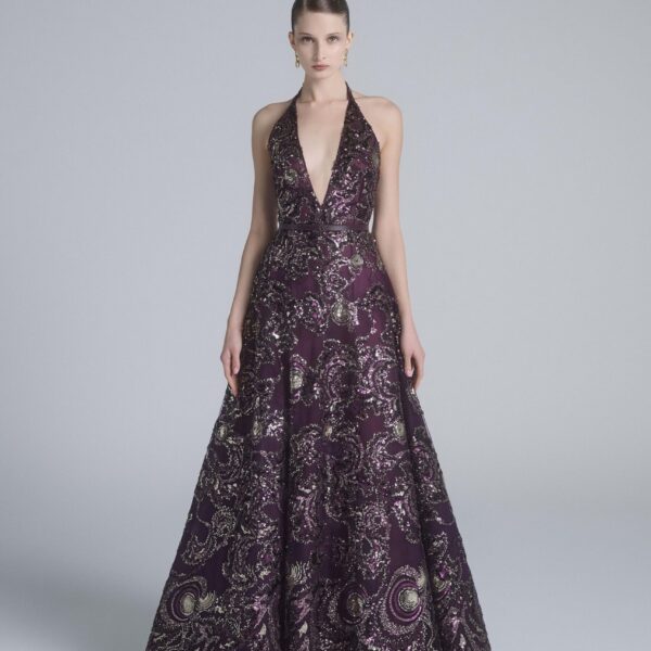 Saiid Kobeisy Embroidered Long Dress