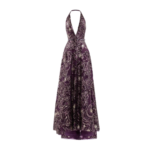Saiid Kobeisy Embroidered Long Dress
