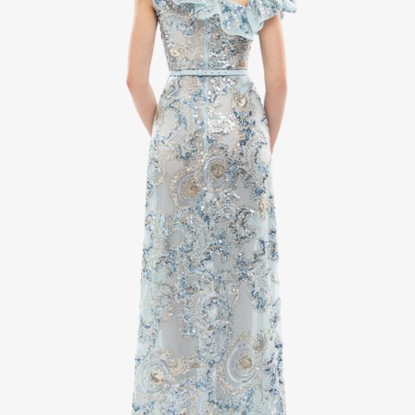 Saiid Kobeisy Embroidered Tulle Ruffled Dress