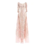 Saiid Kobeisy Embroidered long dress with overskirt