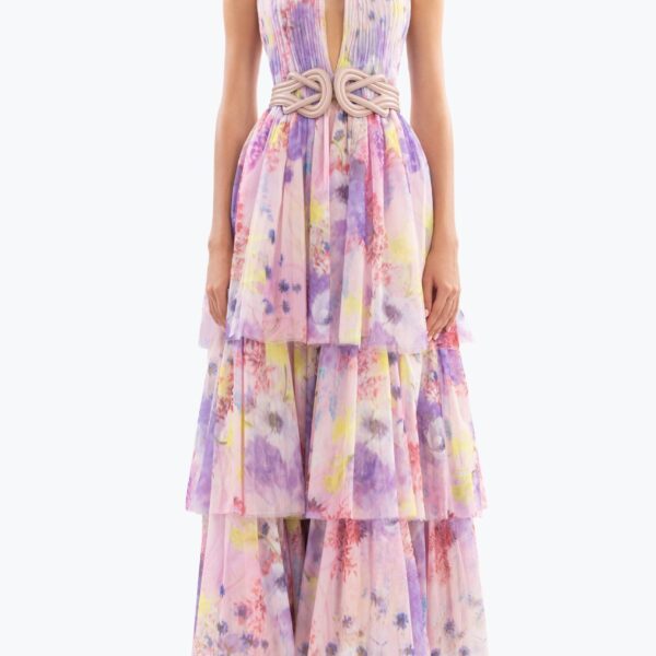 Saiid Kobeisy Floral printed long dress