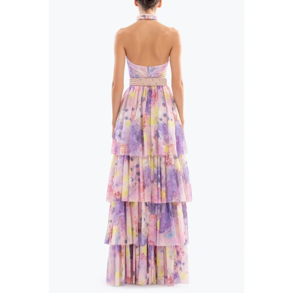 Saiid Kobeisy Floral printed long dress, view 3