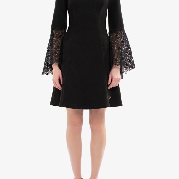 Saiid Kobeisy High neck short lace dress